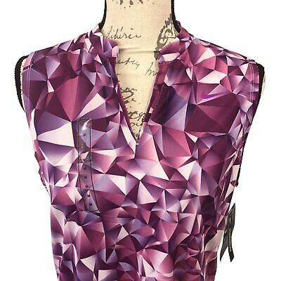 Nike Dri Fit Sz M Victory Prism Purple Print Sleeveless Golf Nike Dri Fit Sz M Victory Prism Purple Print Sleeveless Golf