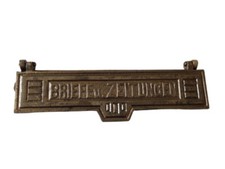Antike Briefklappe, Briefkasten, Briefschlitz, Briefeinwurf, Briefe - Eisen 1920