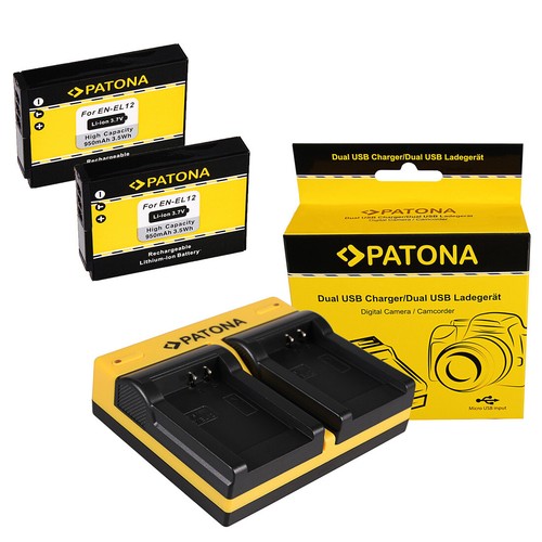 Kit 2 Batterie EN-EL24 + Caricabatteria Per Nikon 1 J5 – Capacità Elevata E Protezione Integrata