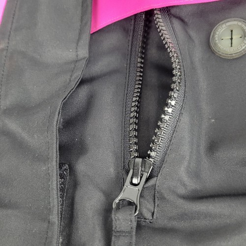 Athletech Snow Hooded Jacket M (7/8) Insulated Coat Black Pink w/Fleece Insert - Picture 12 of 18