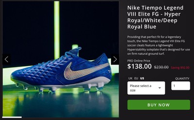 nike tiempo hyperstability