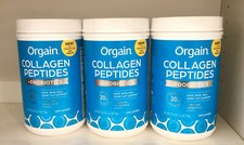 3 Orgain Collagen Peptides Probiotics, Hair Skin Nail  Joint Support 1.6lb