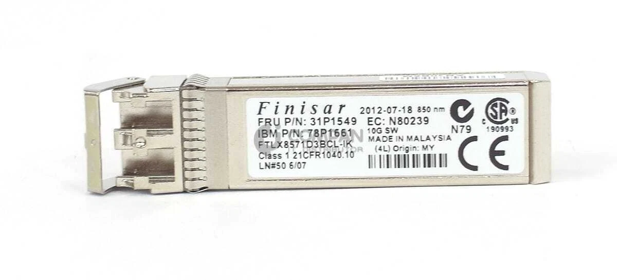 31P1549 / IBM 10GB SFP+ SR LC 850NM TRANSCEIVER FOR IBM STORWIZE  