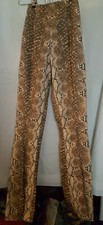 Pretty Little Thing pants snake pattern brown size 0 (euro 32-uk 4) 10% spandex