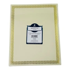 12 Count Great Papers Ivory with Gold Braided Foil Certificates 8.5" x 11"