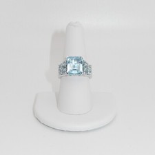 Sky Blue Topaz Ring Set In Sterling Silver / 9.05 ct. t.w. / Size 9