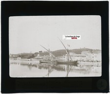 Martigues, Provenza, Bateaux, Foto Antica Placca Di Lente, Positivo 8,5x10 CM