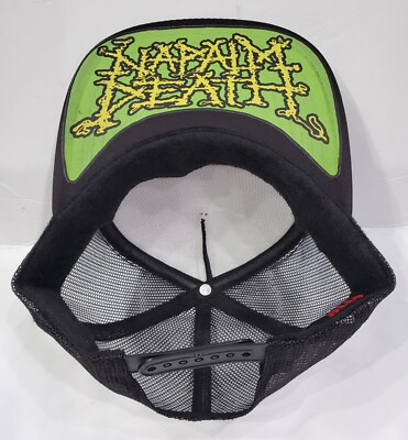 Metal Head Black Death Gothic Industrial Yellow NDeath BottomTop Trucker Adjust 