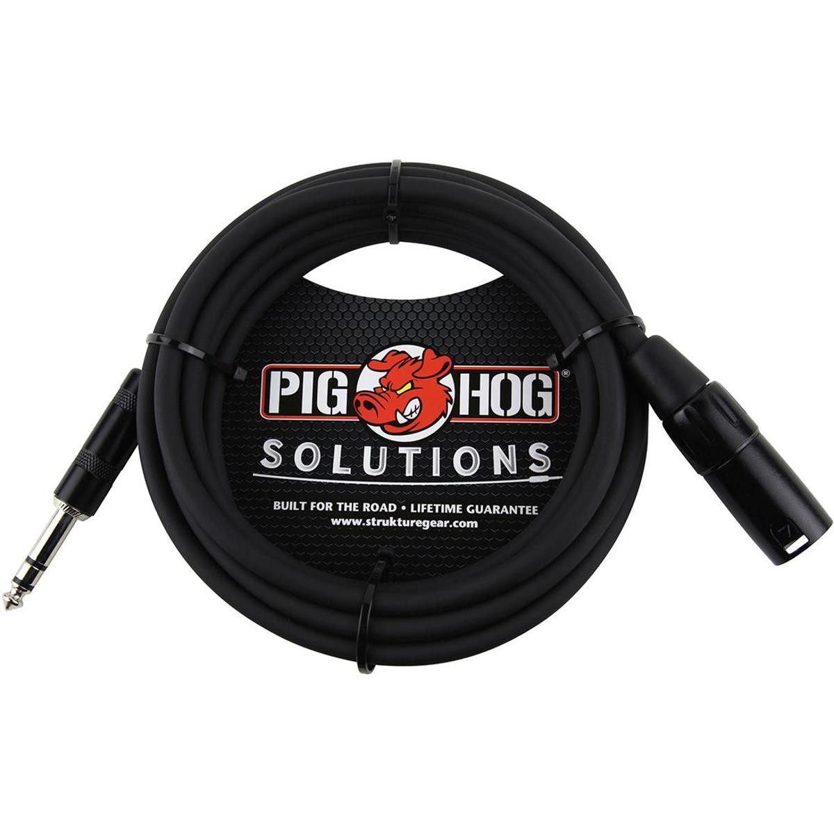 Сбалансированный кабель Pig Hog Solutions 25 с разъемом TRS (M)-XLR(M) #PX-TMXM25