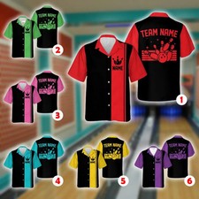 Personalized Bowling Hawaiian Shirt Custom Name Bowler League Gift
