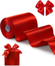 Red Satin Ribbon 4 Inch X 22 Yd Wide for Grand Opening Business Cuttings Ceremon