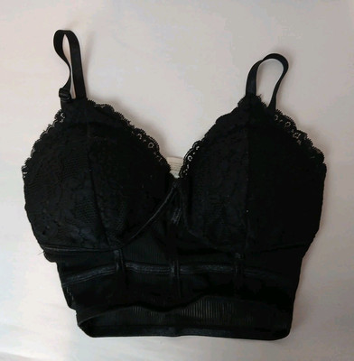 Bozzolo Black Lace Bralette Women's Size Small Bra Lingerie