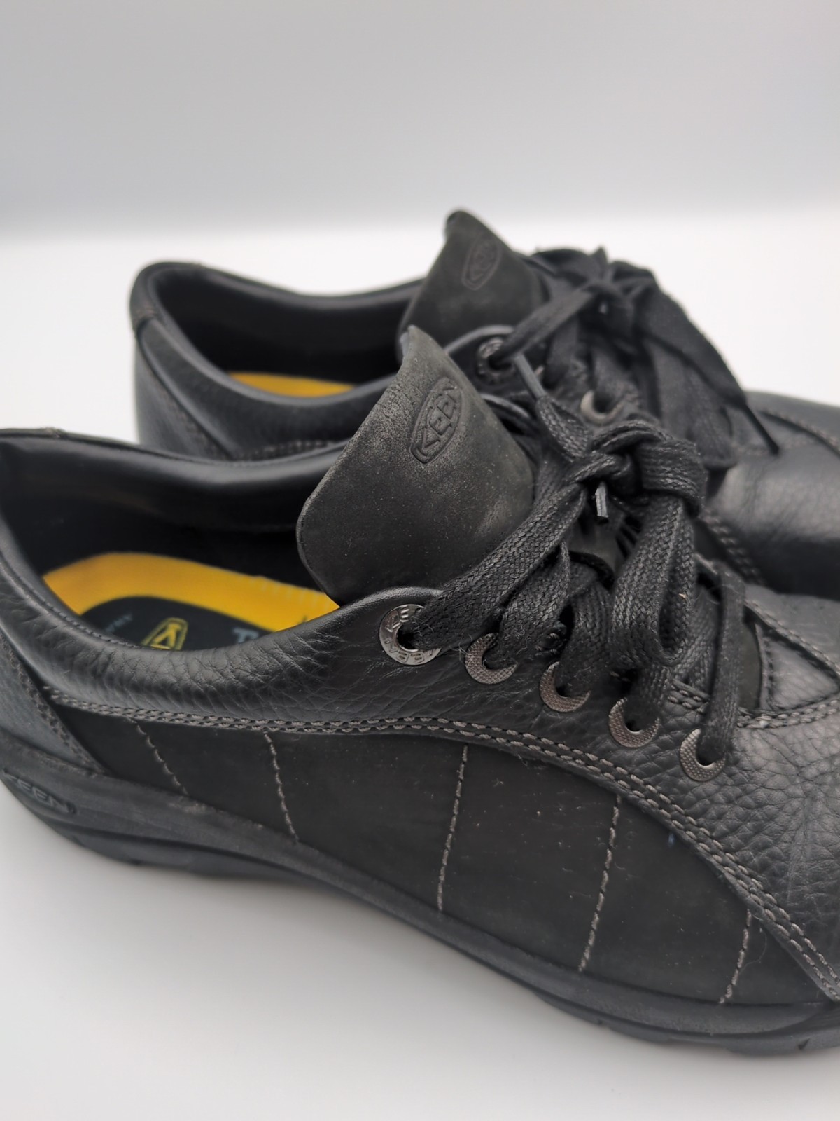 Sneakers Keen donna Presidio 1011400 nere in pelle escursionismo passeggio larghe 8