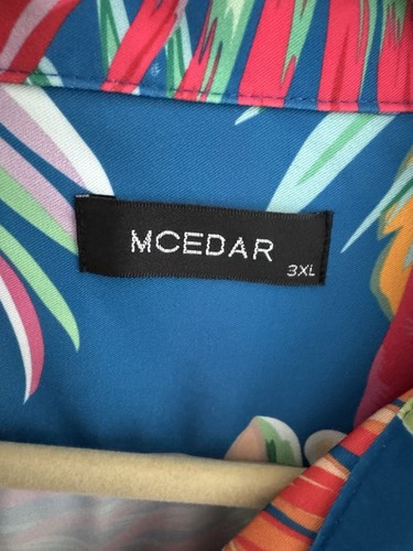 MCEDAR 3XL Short Sleeve Button Down Shirt Palms - Picture 3 of 5