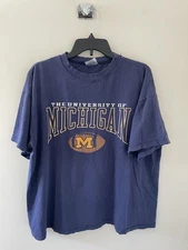 Vintage 90s Gear For Sports University Of Michigan Football Shirt Size XL 