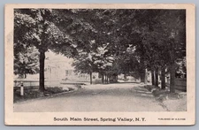 South Main Street Spring Valley NY Rockland County UDB Postcard N12