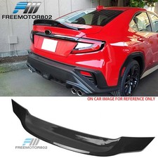 For 22-26 Subaru WRX Sedan R Style Rear Spoiler Trunk Lip ABS Carbon Fiber Print