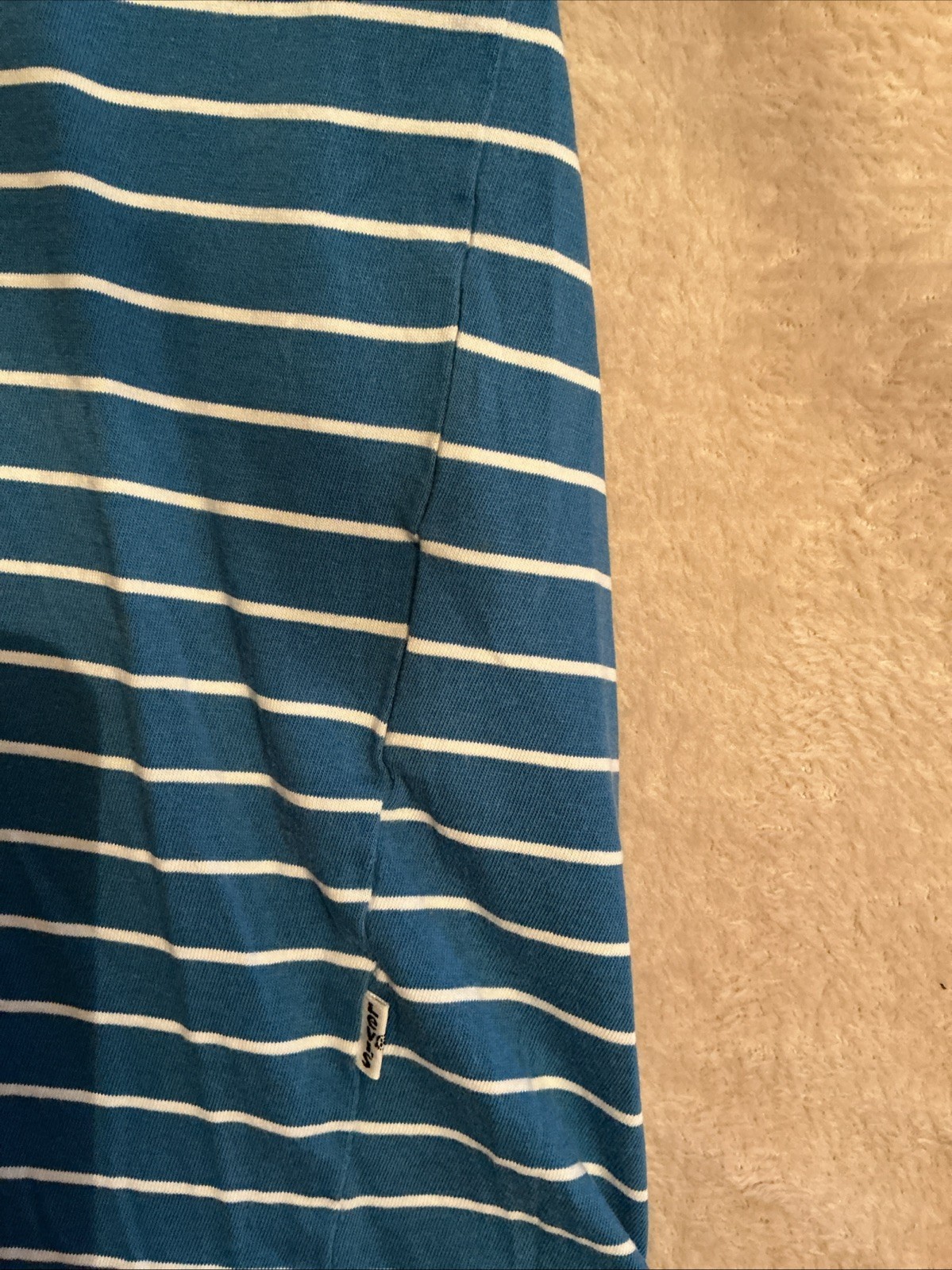 Mens Levi Top T Shirt Blue Stripes Size Medium Casual image 2