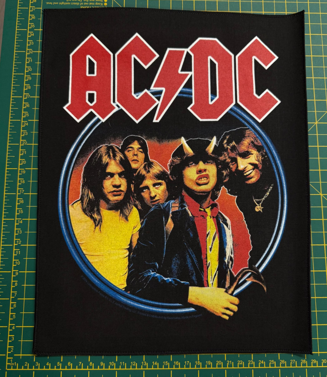 AC/DC Highway To Hell Large Size  Printed Back Patch Officially Licensed