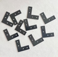 10 Eckverbinder L-Form Flachwinkel 90 Grad Eckenwinkel für Aluminium Profile 6cm
