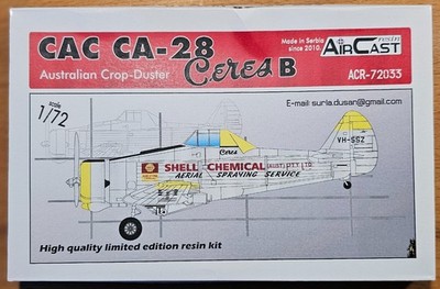 AirCast Resin 72033, CAC CA-28 Ceres B, Australian Crop-Duster, 1/72, MIB, TOP!