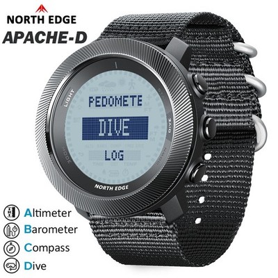 NORTH EDGE APACHE-D Men Free Dive Digital Watch Outdoor Sports Swimming Waterpro