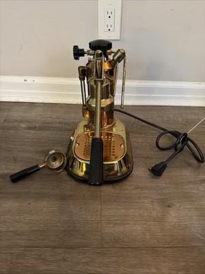 Vtg La Pavoni Professional Spectacular Espresso Machine Works Copper/Brass Check