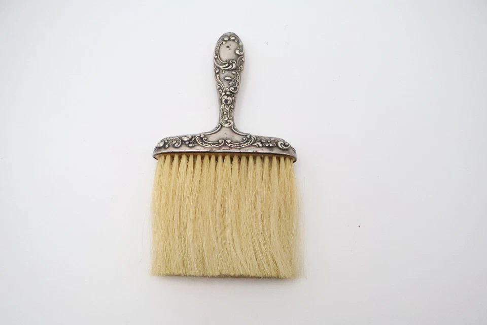 古董 Gorham 纯银面包屑刷装饰花卉卷轴图案 0159 — 第 2/4 张图片