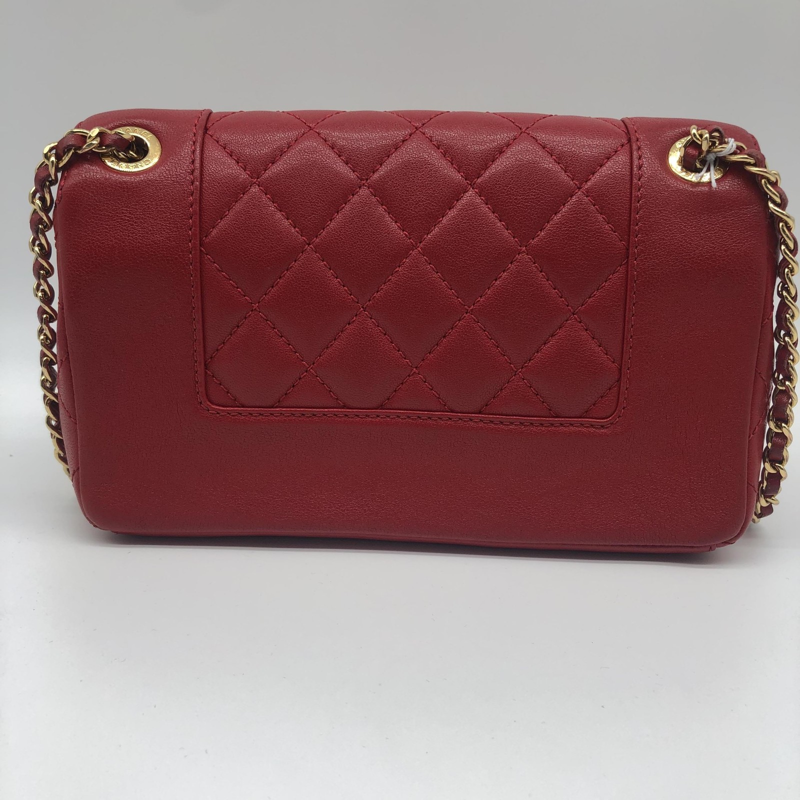 Burgundy Sheepskin Quilted Leather Mademoiselle Flap Bag - ## image 2