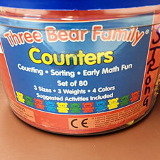 Learning Resources Three Bear Family Counters Set of 80 Early Math Ages 3+