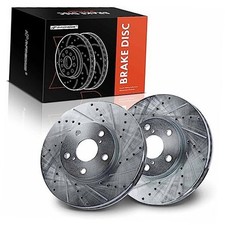 11.65 inch 295.9mm Disc Brake Rotors Compatible Front Drilled and Slotted
