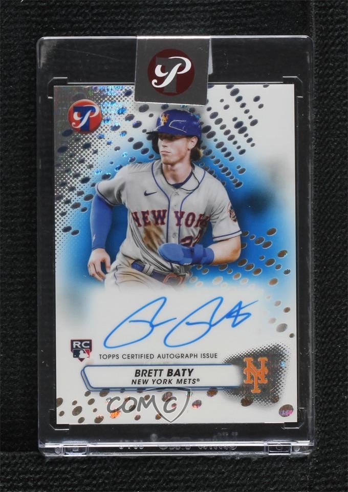 2023 Topps Pristine Blue Pulsar Refractor 23/75 Brett Baty #PA-BB Auto v1x