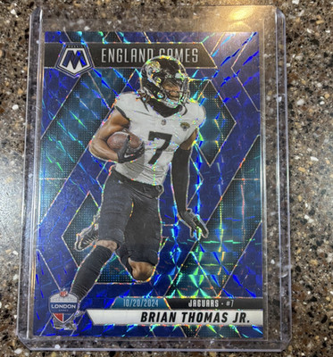 Panini 2025 Mosaic Brian Thomas Jr Jacksonville Jaguars England Games 24/99 #256