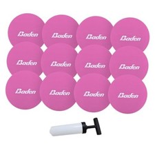 4 inch Mini Volleyball 12-Pack with Pump for Team Gift, Award, and Pool Pink