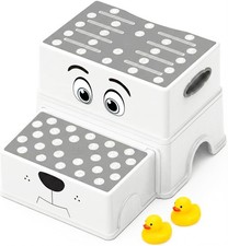 2 Step Stool for Kids  Toddlers - Anti-Slip Potty Training Stool for Bathroo...