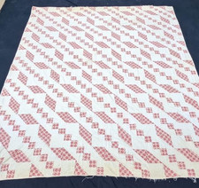 Vintage Beautiful Quilt Different Pieces Hand Woven size 80x68 inches