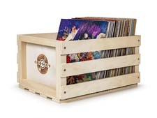 AC1004A-NA Record Storage Crate Holds up to 75 Albums, Natural