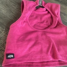 Tiger Friday Child XL Dance Authentic crop top Fuschia pink euc