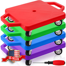AVLA 4 Pack Kids Scooter Board with Handles for Indoor PE Exercise