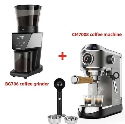BIOLOMIX 20 Bar Digitale Espressomaschine & Kegelmühle mit Barista Set