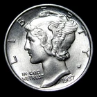 1937 Mercury Dime Silver ---- Gem BU FB Condition Stunning Coin ----  #PP273