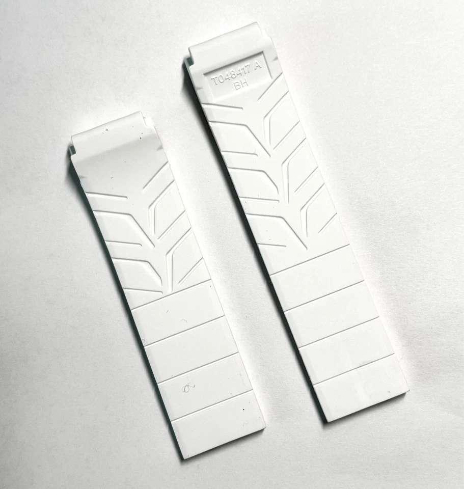 Original Tissot T-Race For T048417A , T048427A WHITE / GOLD Rubber Band Strap - Image 3 of 3