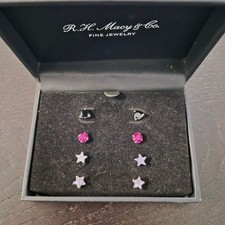 Rhona Sutton Colored Cubic Zirconia Stud Earrings - Set of 4 in Sterling Silver