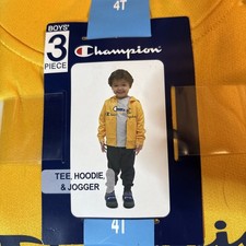 Champion Kids Yellow 3 Piece. Tee, Hoodie, Joggers