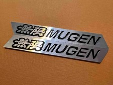 2x Jdm New Mugen Aluminum Spoiler Emblem Badge Left Right Black
