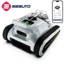 (2026 New) Seauto SAT30 Cordless Robotic Pool Cleaner Wall- Waterline Cleaning