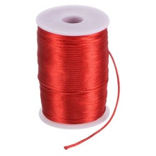 Satin Nylon Cord String 2.5mm 330 Feet for Macrame Chinese Knot Red