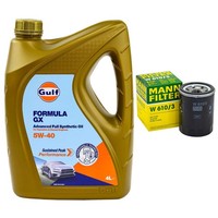 MotoröL Set Gulf Formula GX 5W-40 4 Liter + ÖLfilter FüR Fiat Lancia Opel Volvo