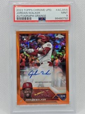 2023 Topps Chrome Update Jordan Walker Rookie Auto Orange /25 #AC-JWA PSA 9
