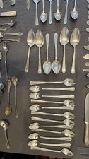 Antique Vintage Silver Plated Mixed Lot Silverware Flatware 140+ pieces 13 lbs
